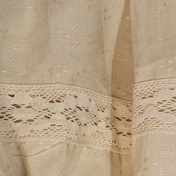 BOG Band of the Free Brie Light Camel Long Sleeve Top Lace Inserts Size … - Picture 2 of 14